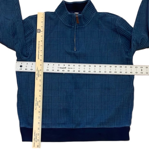 Men's Lands' End Heavyweight Quarter Zip Plaid Pattern Size Large - Picture 7 of 7